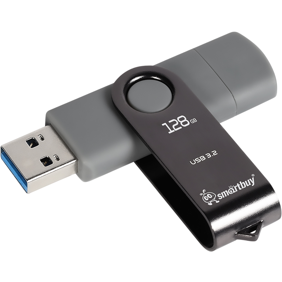USB Flash накопитель 128GB SmartBuy Twist Dual (SB128GB3DUOTWK)