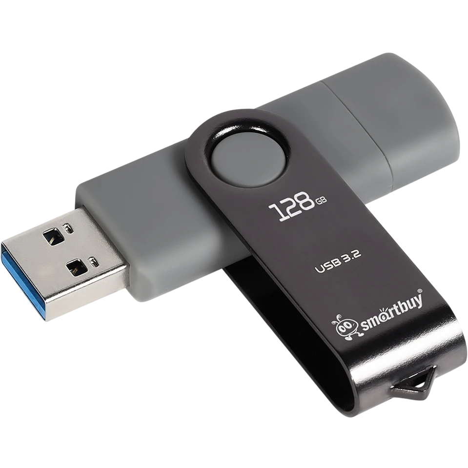 USB Flash накопитель 128GB SmartBuy Twist Dual (SB128GB3DUOTWK)