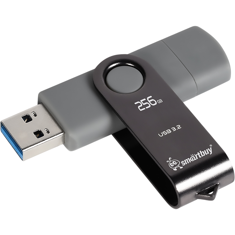 USB Flash накопитель 256GB SmartBuy Twist Dual (SB256GB3DUOTWK)