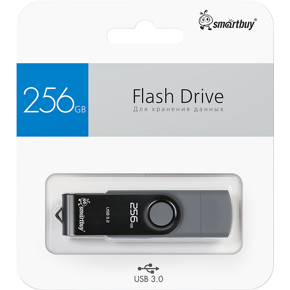 USB Flash накопитель 256GB SmartBuy Twist Dual (SB256GB3DUOTWK) - фото 6