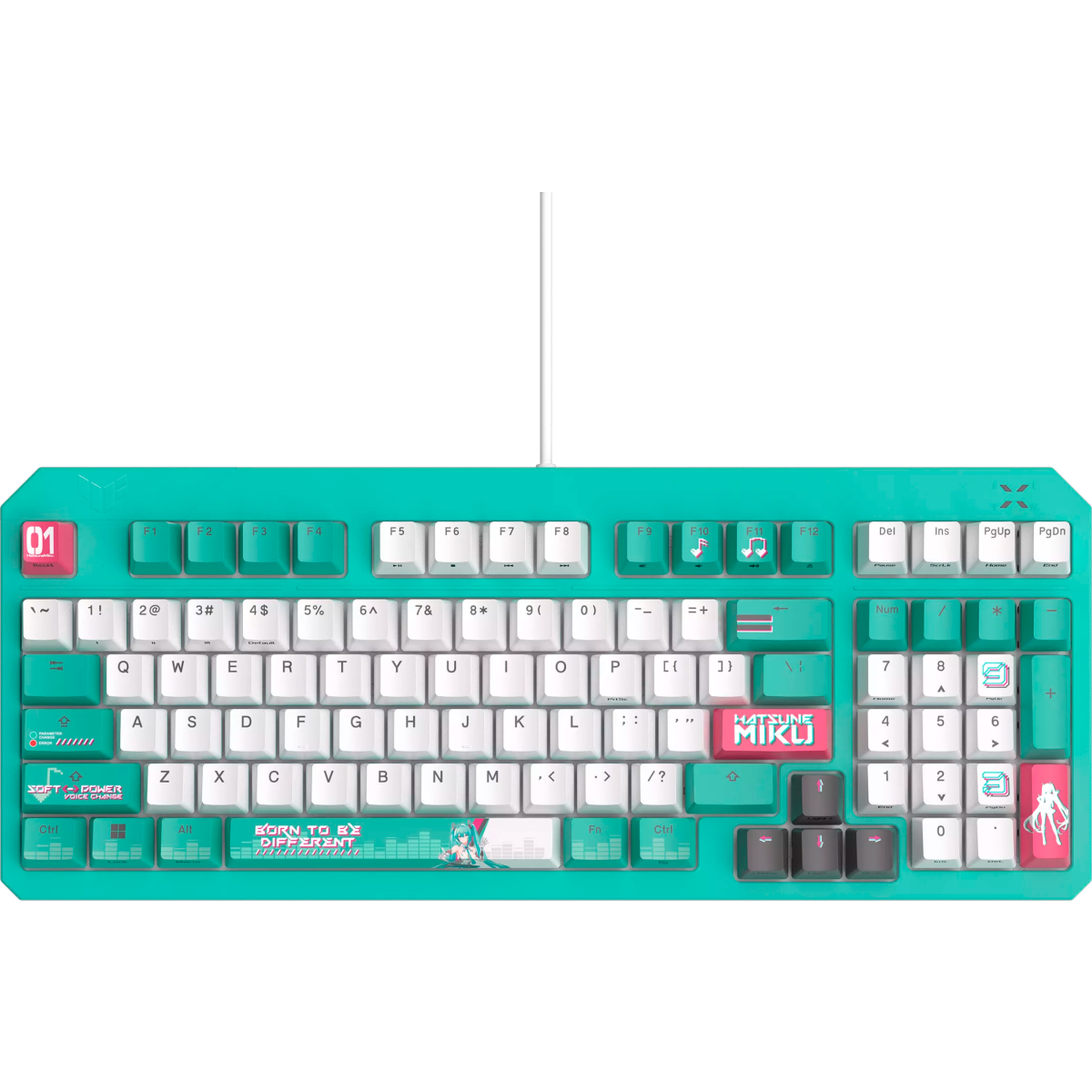 Клавиатура ASUS TUF Gaming K3 Gen II MIKU Edition - 90MP0460-BKRA30