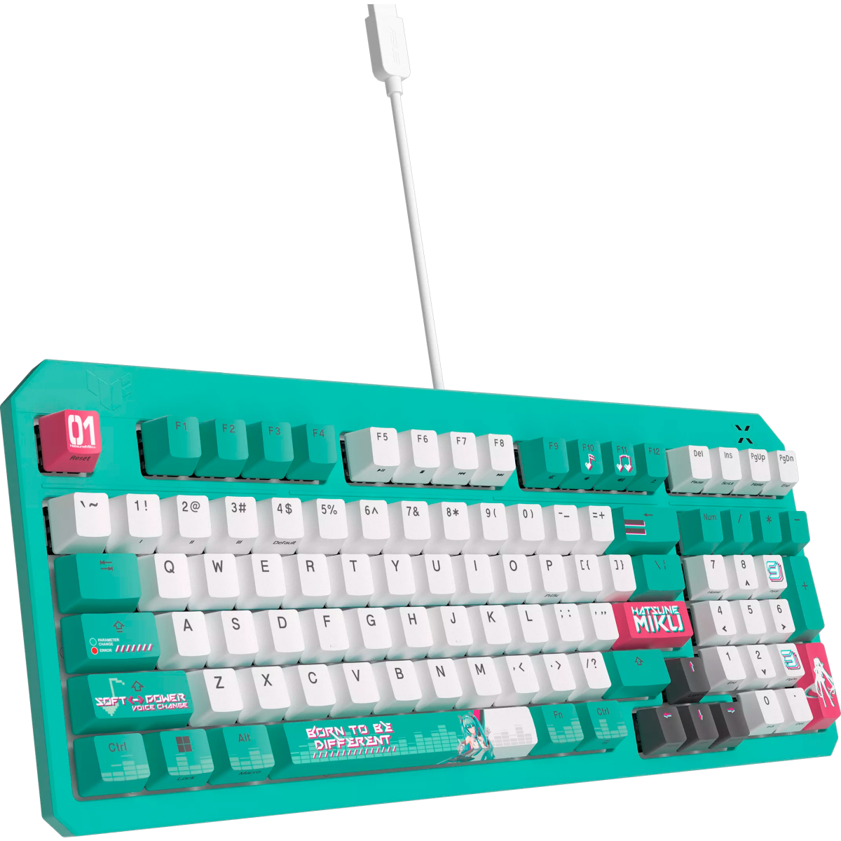 Клавиатура ASUS TUF Gaming K3 Gen II MIKU Edition - 90MP0460-BKRA30 - фото 3