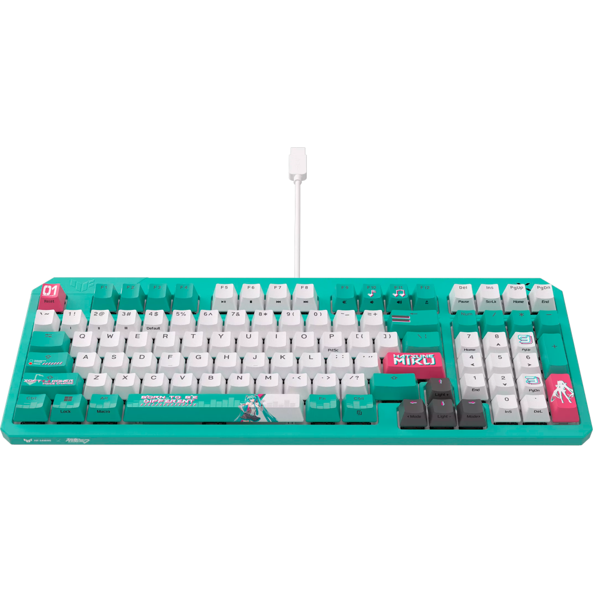Клавиатура ASUS TUF Gaming K3 Gen II MIKU Edition - 90MP0460-BKRA30 - фото 4