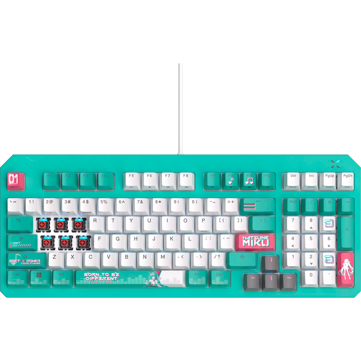 Клавиатура ASUS TUF Gaming K3 Gen II MIKU Edition - 90MP0460-BKRA30 - фото 5