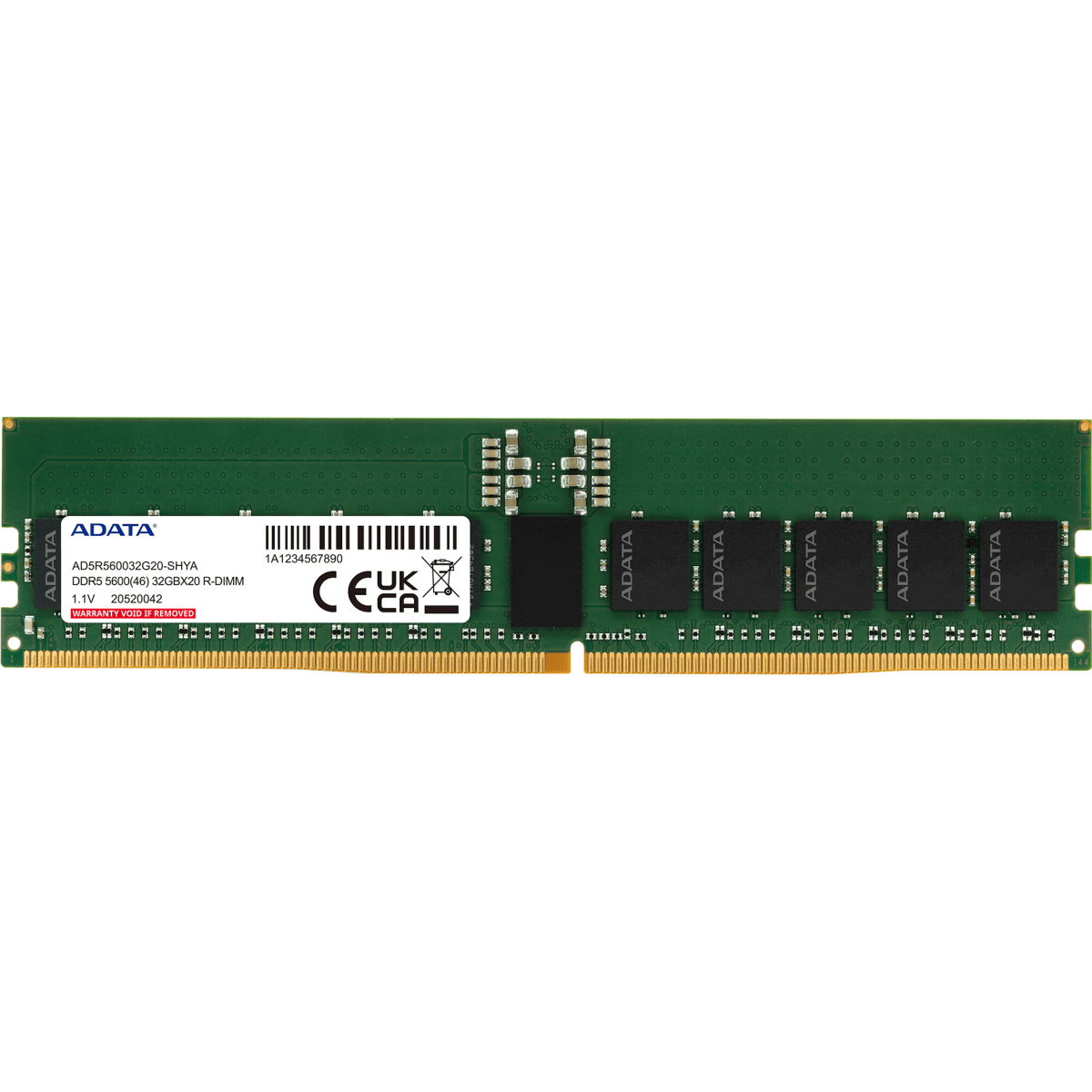 Оперативная память 32GB DDR5 5600MHz ADATA ECC Reg (AD5R560032G20-SHYA)