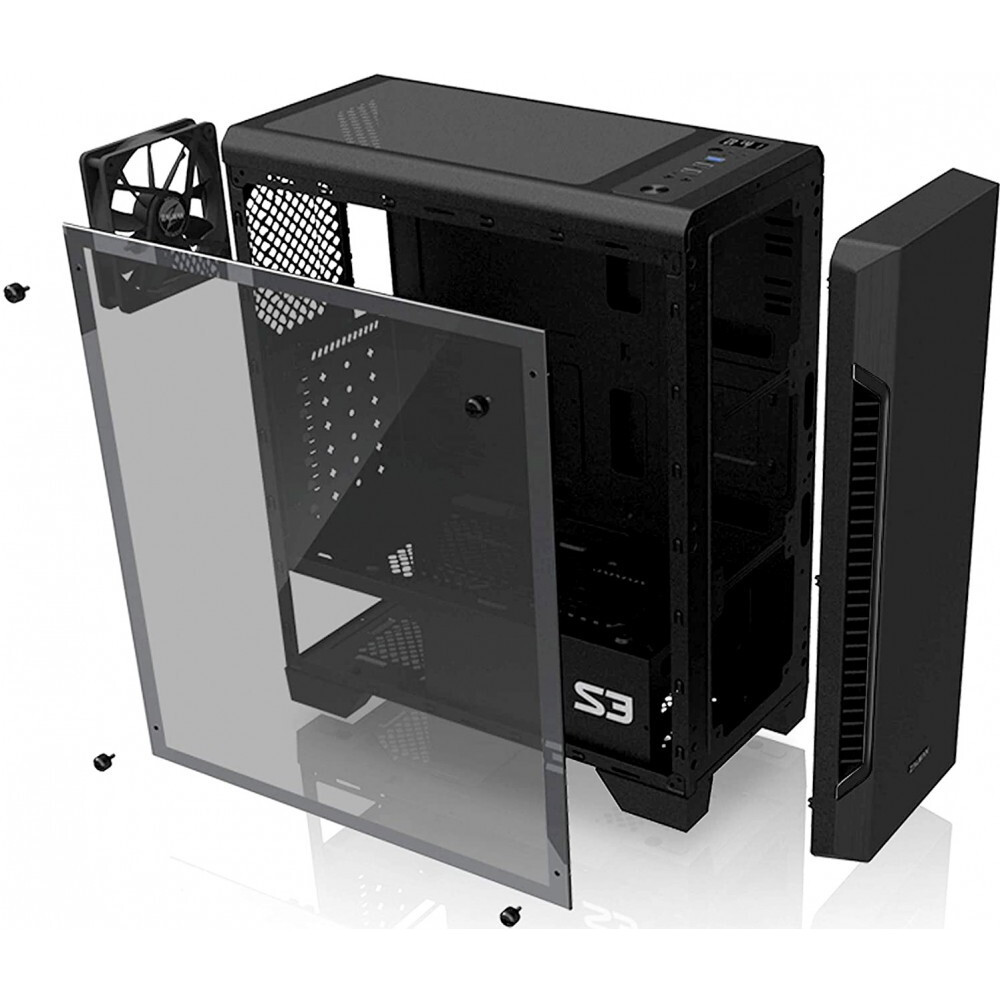 ..... Корпус Zalman S3 TG Black (0577) Б/У без стекла - фото 7