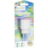 Сетевое зарядное устройство HOCO C109A Fighter White (6931474784810)