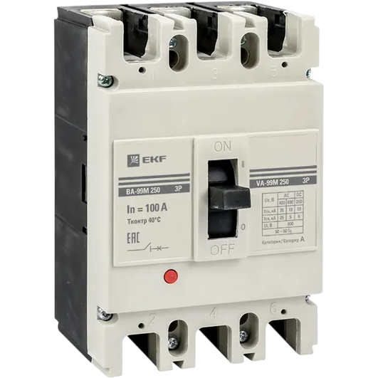 Автоматический выключатель EKF mccb99-250-100m