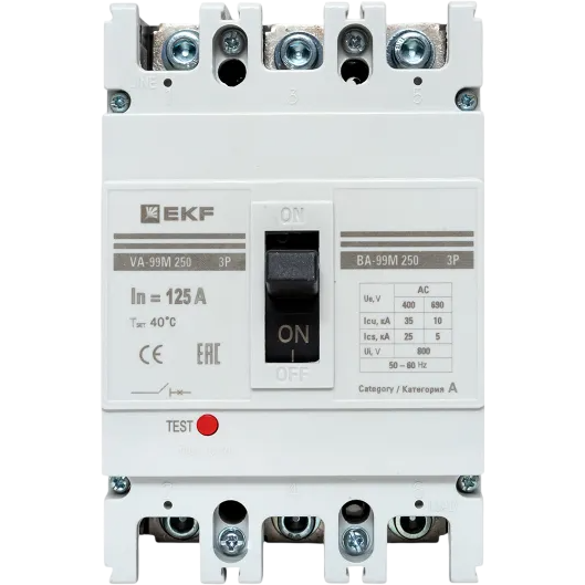 Автоматический выключатель EKF mccb99-250-125m - фото 2