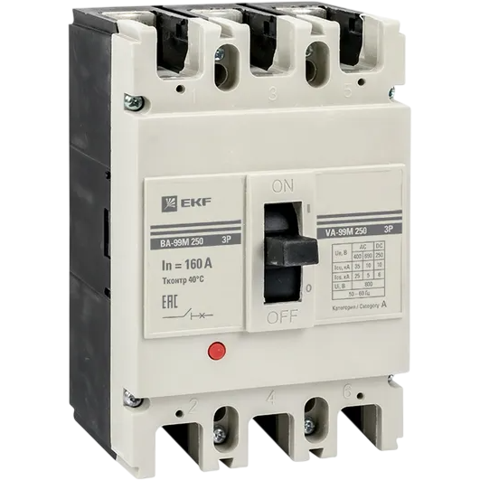 Автоматический выключатель EKF mccb99-250-160m
