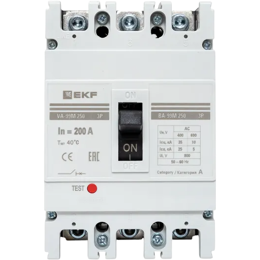 Автоматический выключатель EKF mccb99-250-200m - фото 2