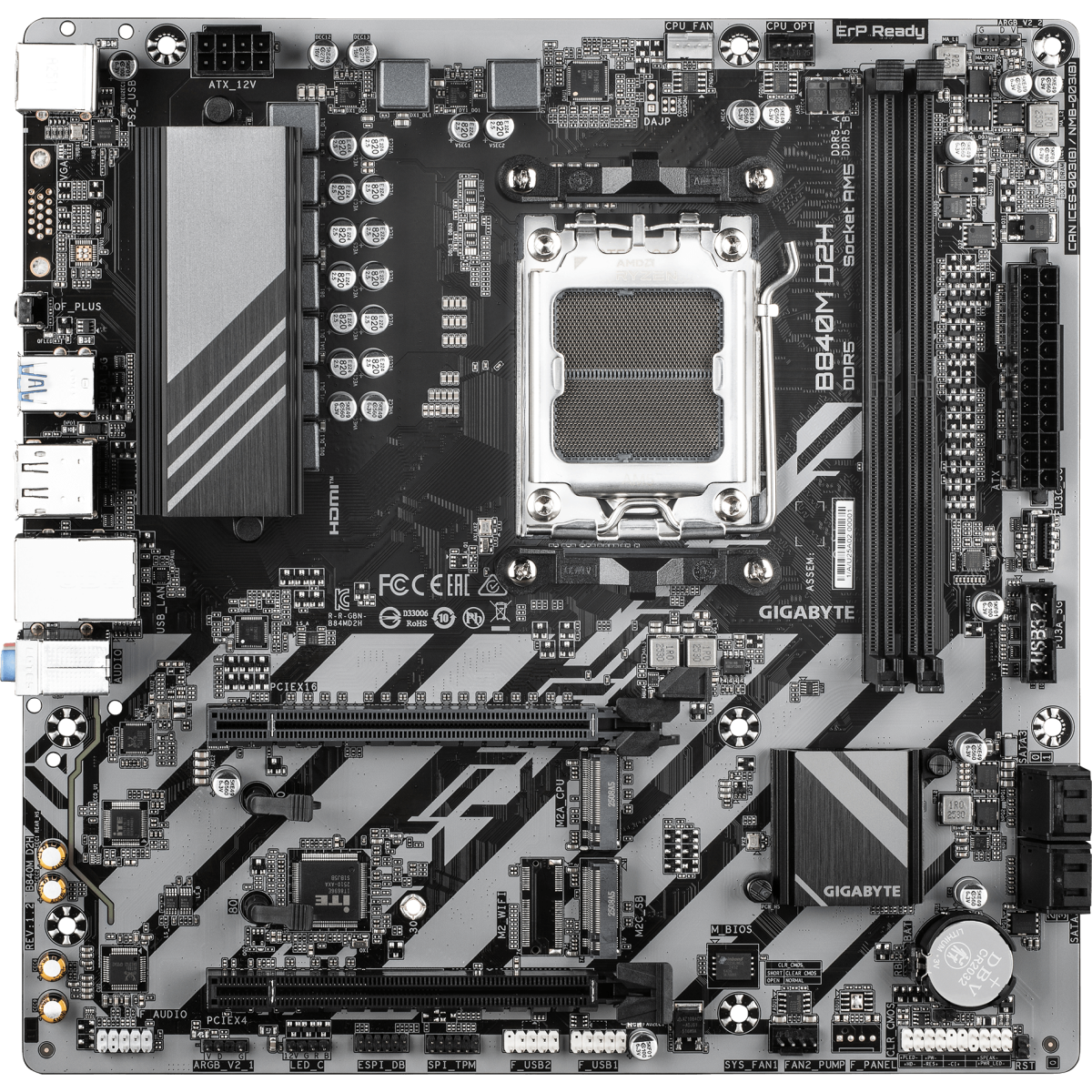 Материнская плата Gigabyte B840M D2H (rev. 1.2)