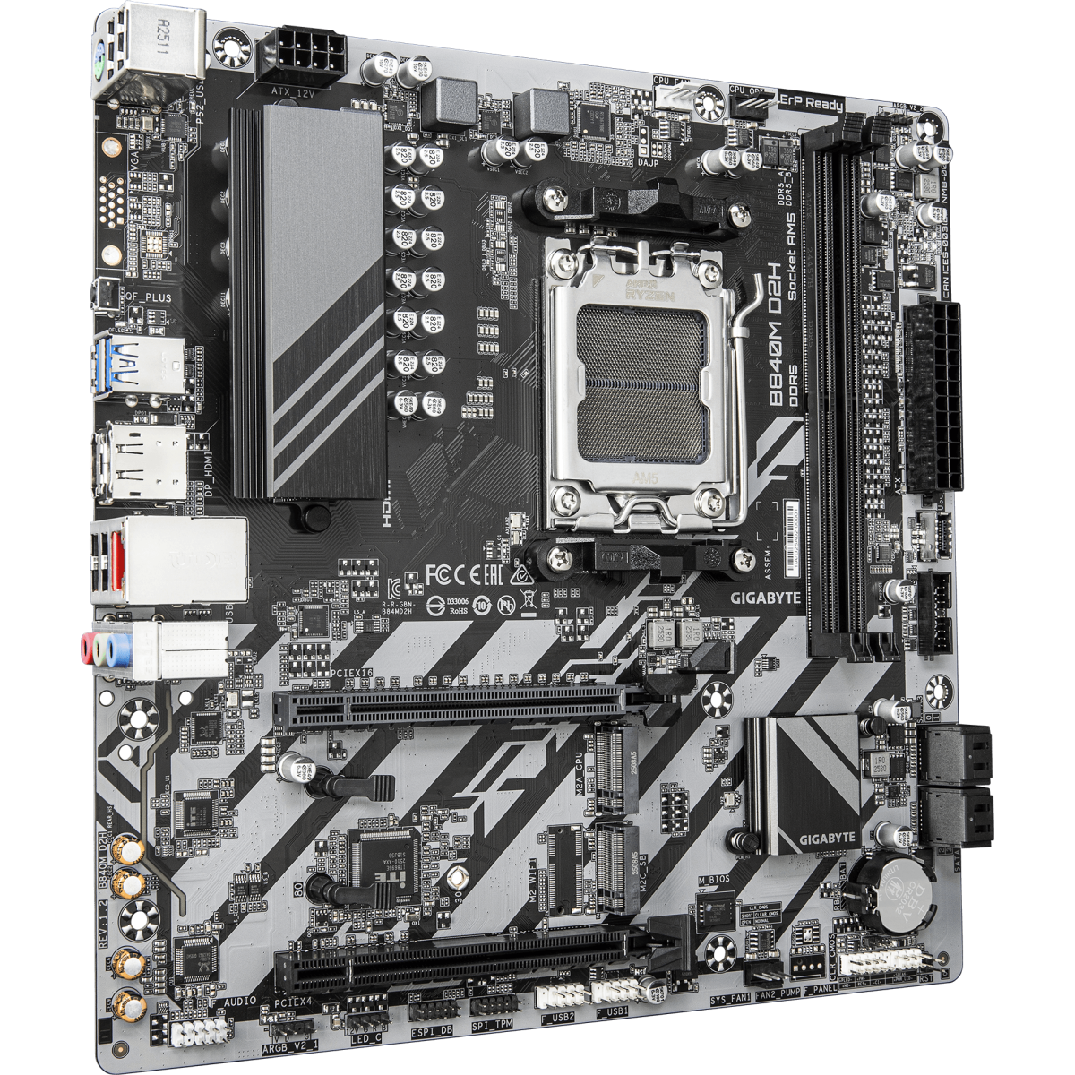 Материнская плата Gigabyte B840M D2H (rev. 1.2) - фото 2