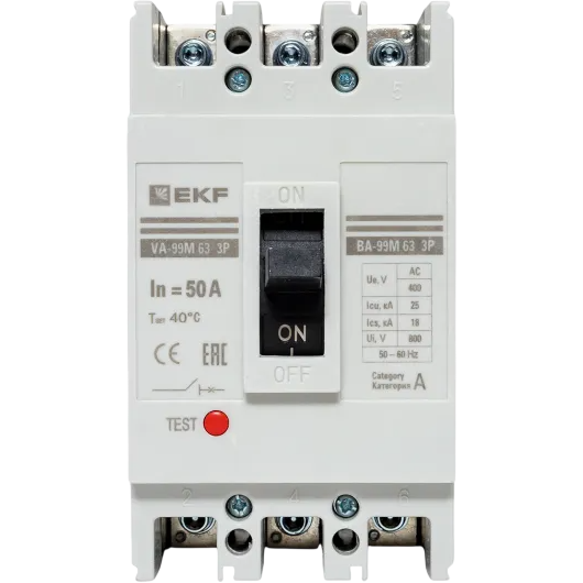 Автоматический выключатель EKF mccb99-63-50m - фото 2