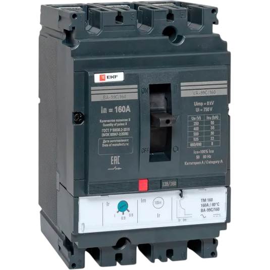 Автоматический выключатель EKF mccb99C-160-160