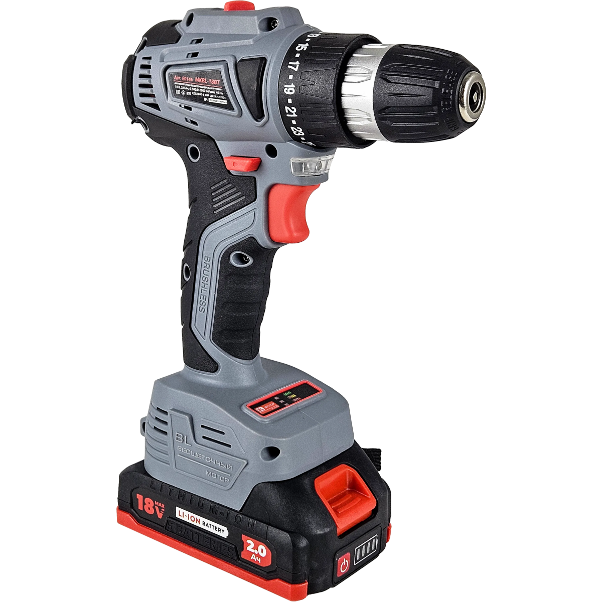 Дрель-шуруповёрт PROFIPOWER MKBL-18BT - E0146 - фото 2