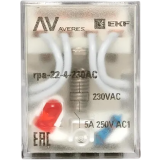 Реле промежуточное EKF RPA 22/4 5A 230В AC AVERES (rpa-22-4-230AC)