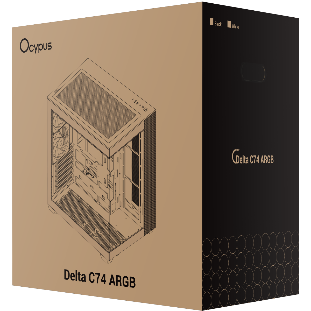 Корпус Ocypus Delta C74 ARGB Black - Delta-C70-BKG400XX-GL - фото 10