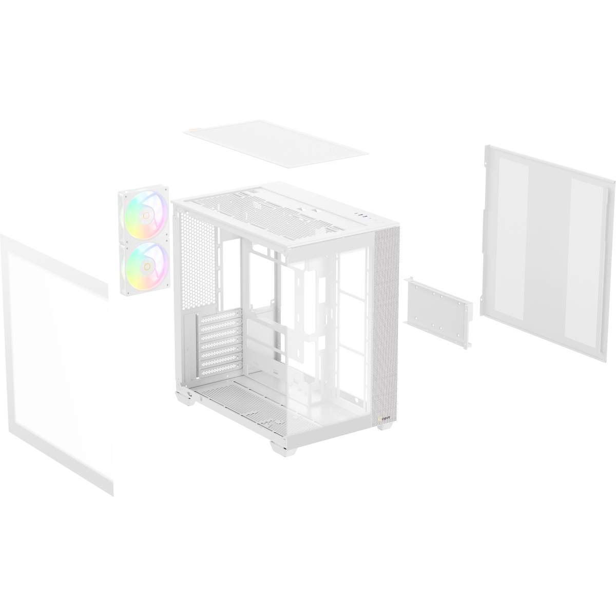 Корпус Ocypus Delta C74 ARGB White - Delta-C74-WHD200XX-GL - фото 9