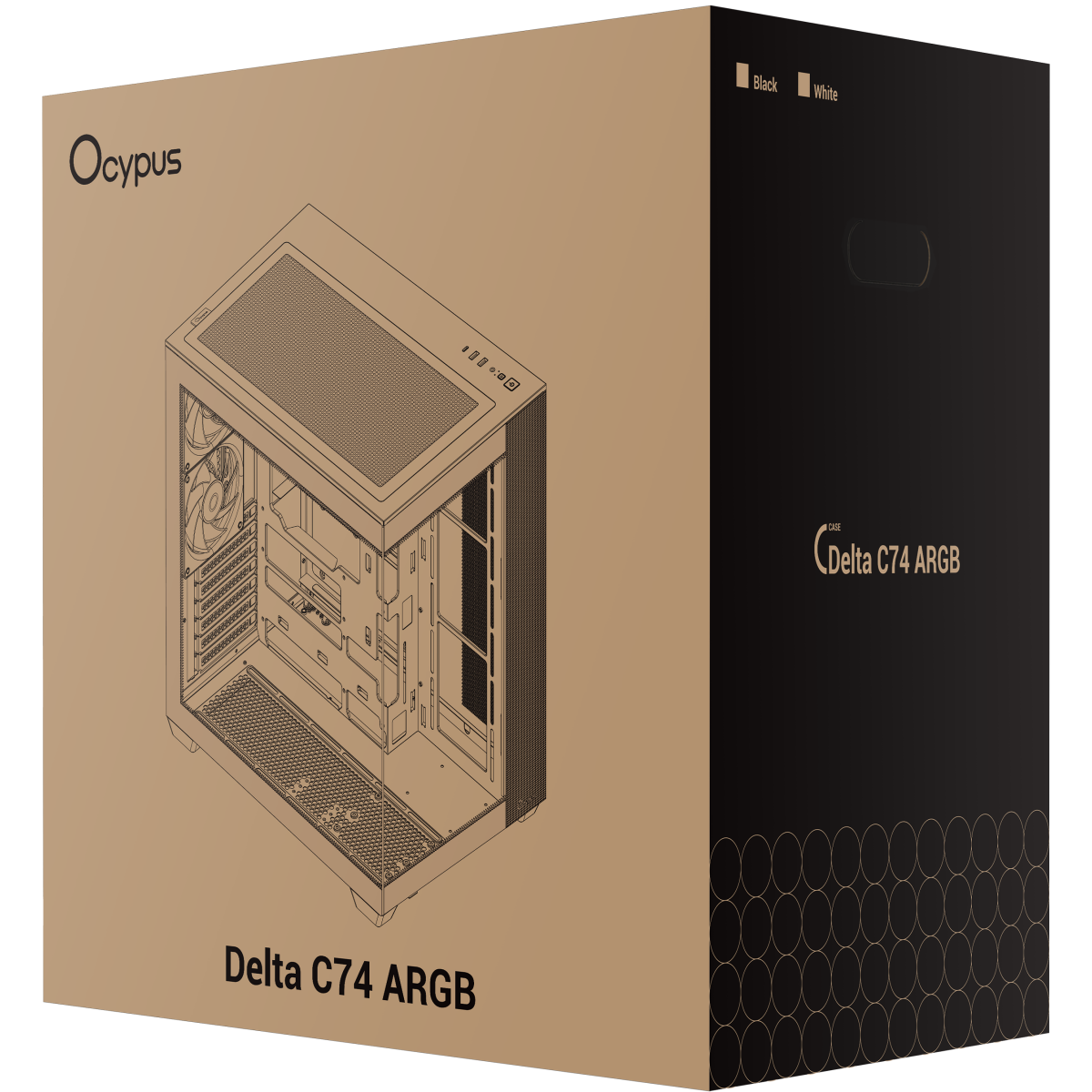 Корпус Ocypus Delta C74 ARGB White - Delta-C74-WHD200XX-GL - фото 10