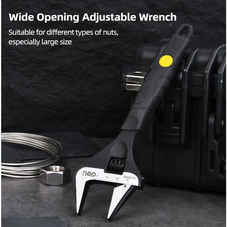 Ключ разводной Deli DL120508 - фото 5