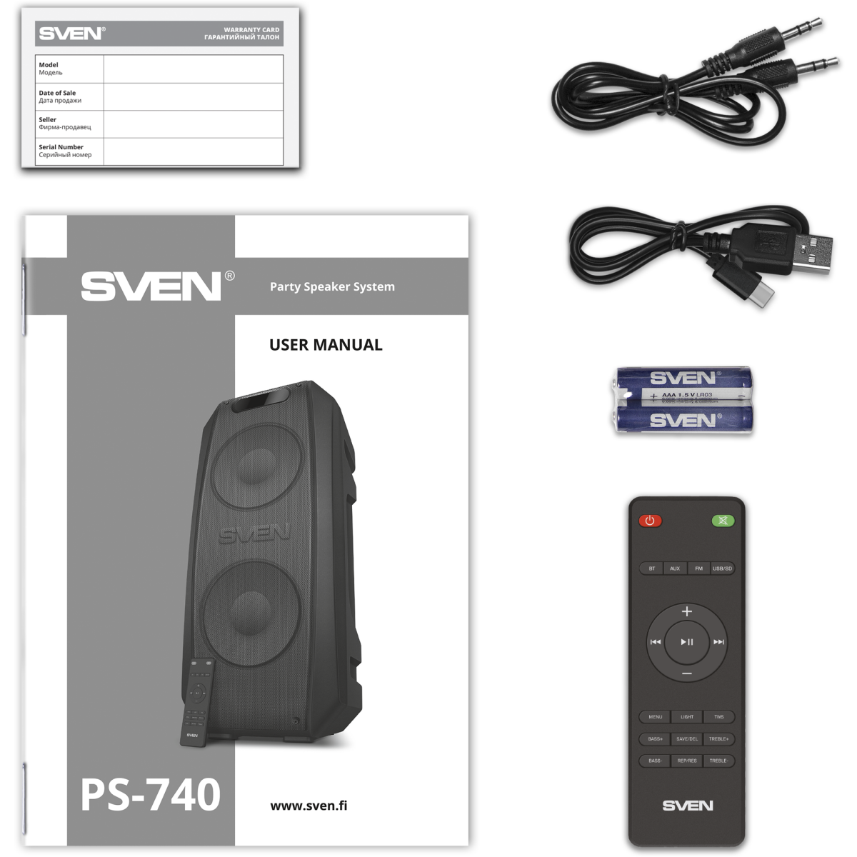 Портативная акустика Sven PS-740 Black - SV-022341 - фото 10