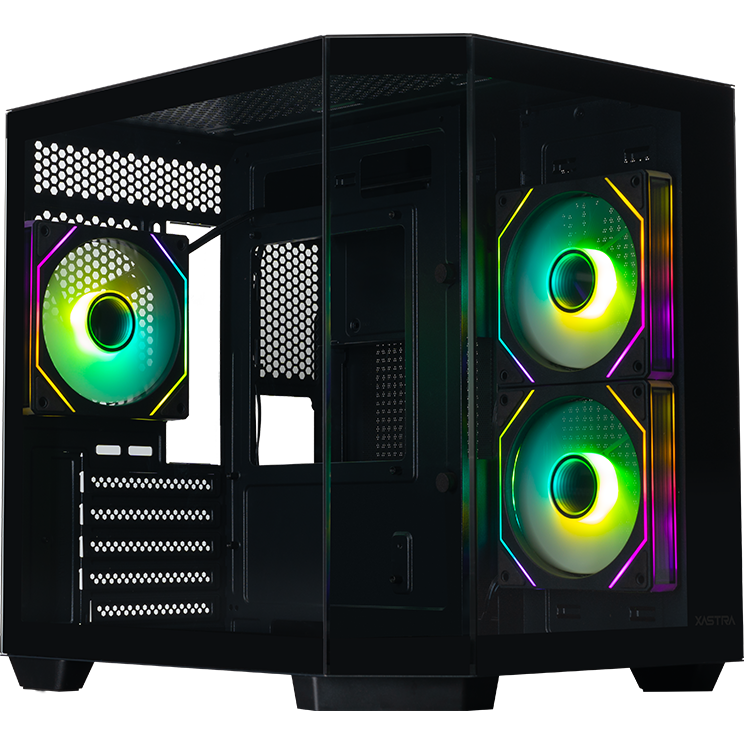 Корпус XASTRA QT400M 3ARGB-C6-AC Black - QT400M-3FM12A-C6-AC - фото 2