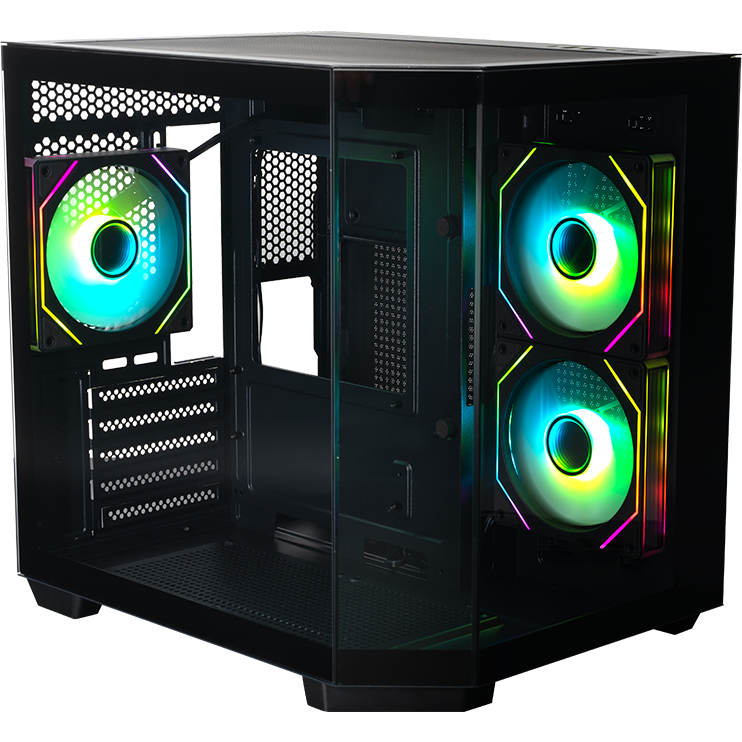 Корпус XASTRA QT400M 3ARGB-C6-AC Black - QT400M-3FM12A-C6-AC - фото 3