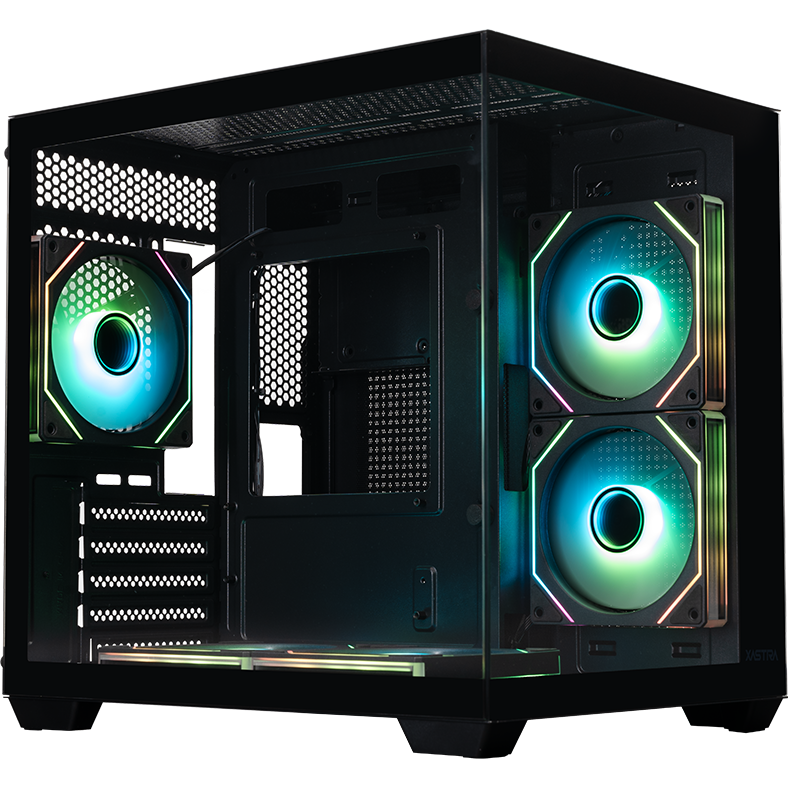 Корпус XASTRA QW400M 5ARGB-C6-AC Black - QW400M-5FM12A-C6-AC - фото 2