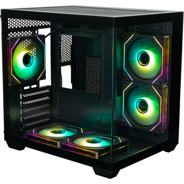 Корпус XASTRA QW400M 5ARGB-C6-AC Black - QW400M-5FM12A-C6-AC - фото 3