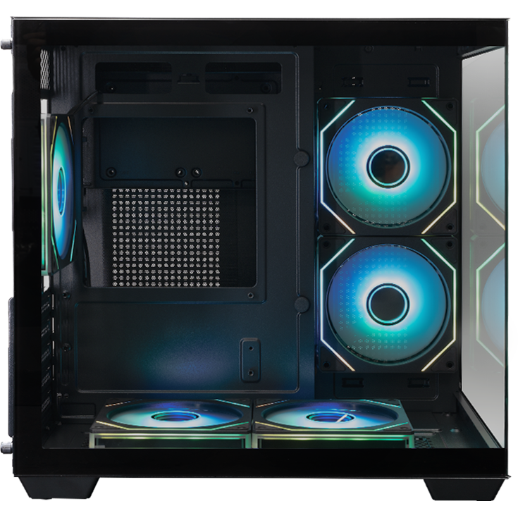 Корпус XASTRA QW400M 5ARGB-C6-AC Black - QW400M-5FM12A-C6-AC - фото 4