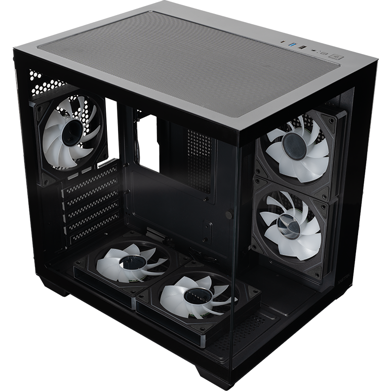 Корпус XASTRA QW400M 5ARGB-C6-AC Black - QW400M-5FM12A-C6-AC - фото 6