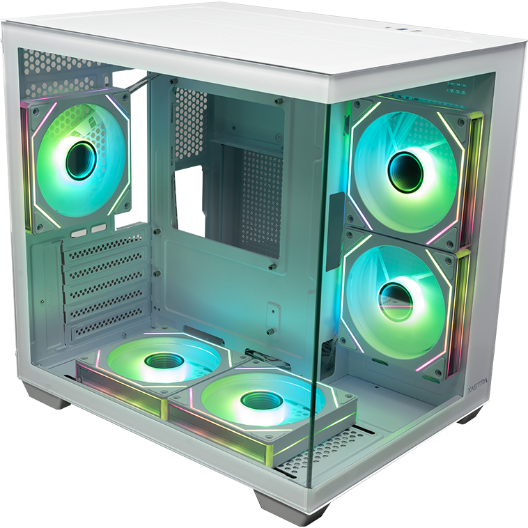 Корпус XASTRA QW400M 5ARGB-C6-AC White - QW400M-5FM12A-C6-AC-WH - фото 3