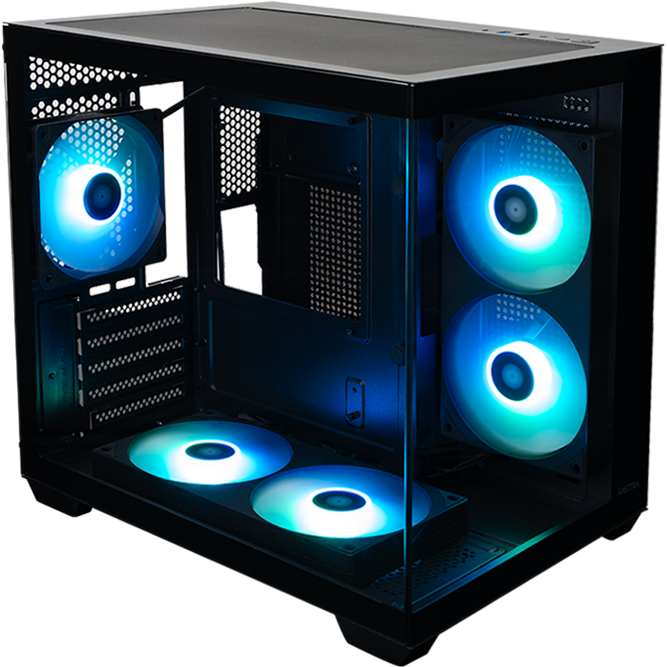 Корпус XASTRA QW400M 5ARGB-FC-C6-AC Black - QW400M-2FA24A-1FC12A-C6-AC - фото 2