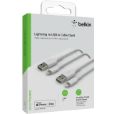 Кабель USB - Lightning, 1м, Belkin CAA001bt1MWH2PK (2 шт.)