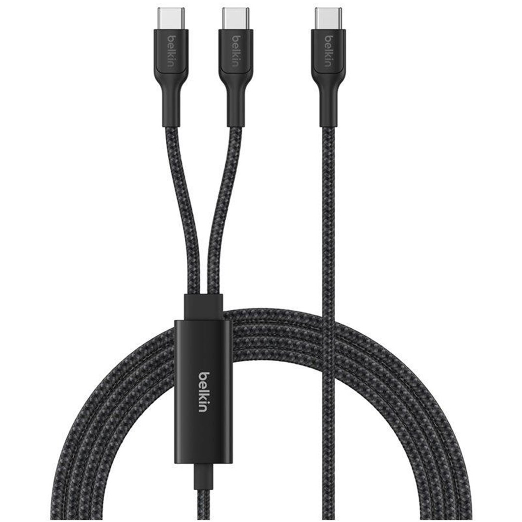 Кабель USB Type-C - 2x USB Type-C, 1.5м, Belkin CAC004hq1.5MBK