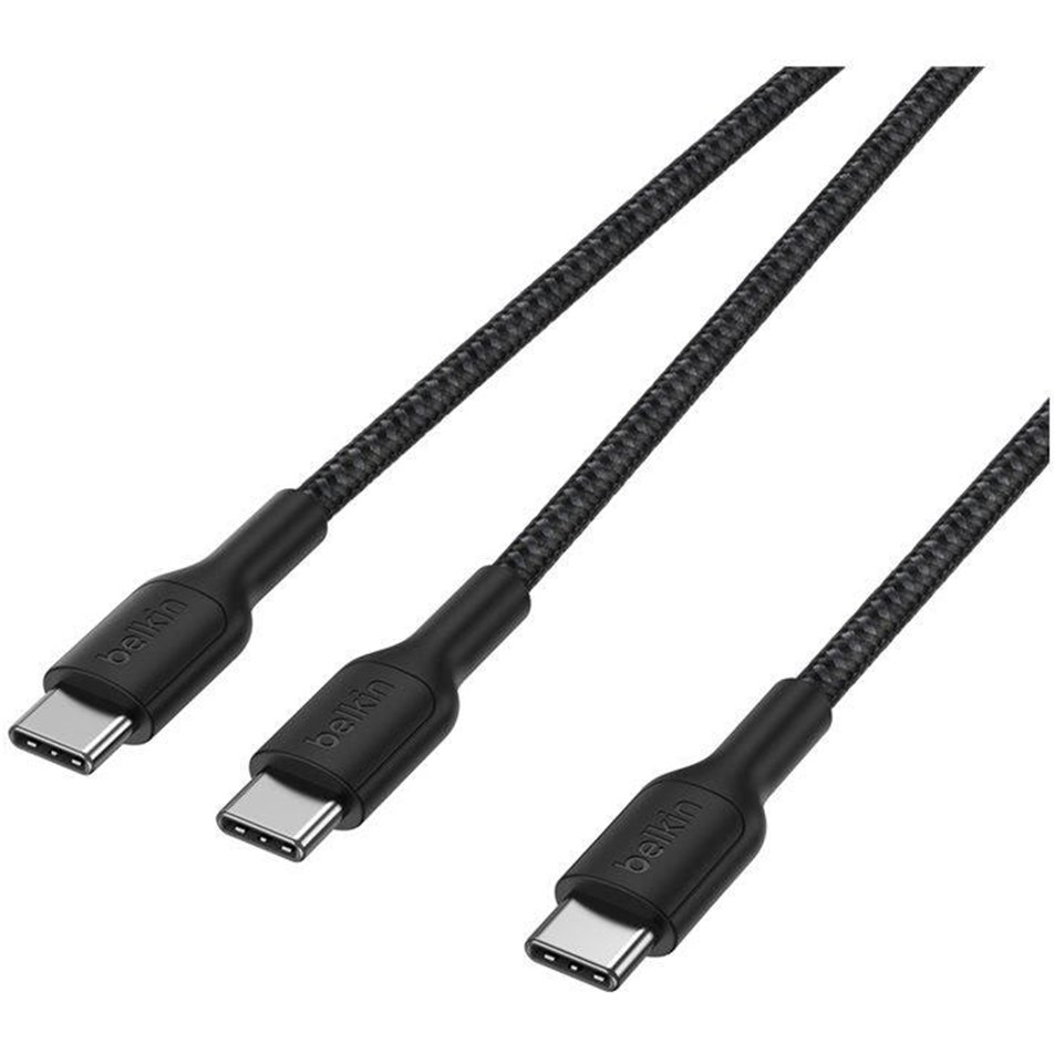 Кабель USB Type-C - 2x USB Type-C, 1.5м, Belkin CAC004hq1.5MBK - фото 2