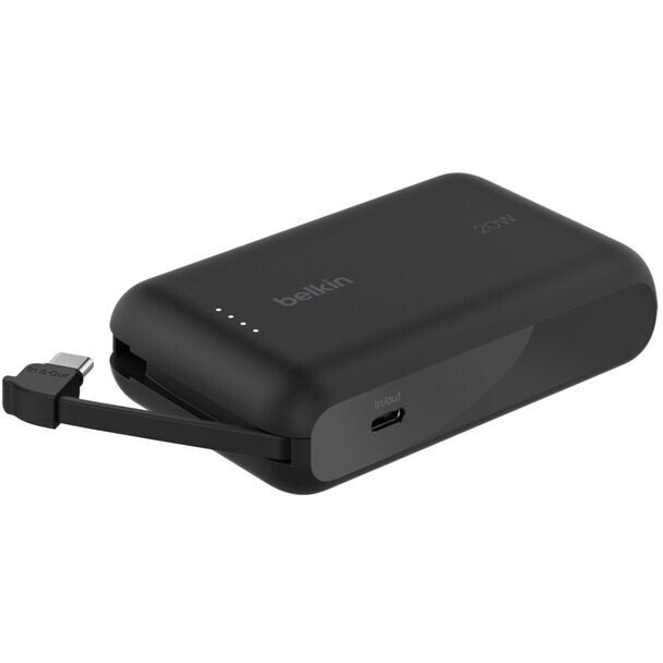 Внешний аккумулятор Belkin BoostCharge Power Bank 10K with Integrated Cable Black