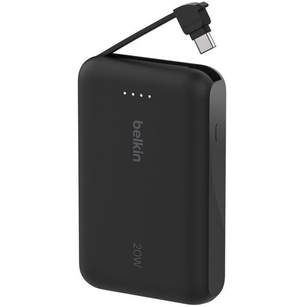 Внешний аккумулятор Belkin BoostCharge Power Bank 10K with Integrated Cable Black - BPB021hqBK - фото 2