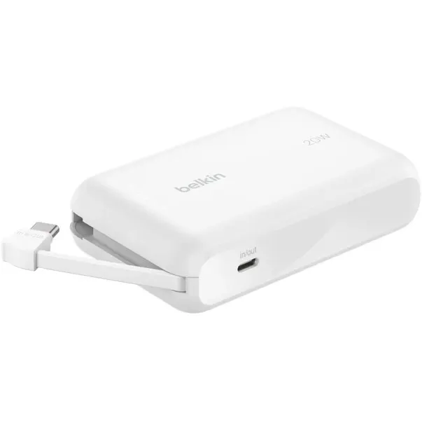 Внешний аккумулятор Belkin BoostCharge Power Bank 10K with Integrated Cable White