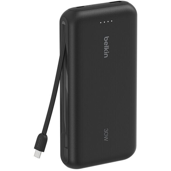 Внешний аккумулятор Belkin BoostCharge Power Bank 20K with Integrated Cable Black - BPB024hqBK - фото 2