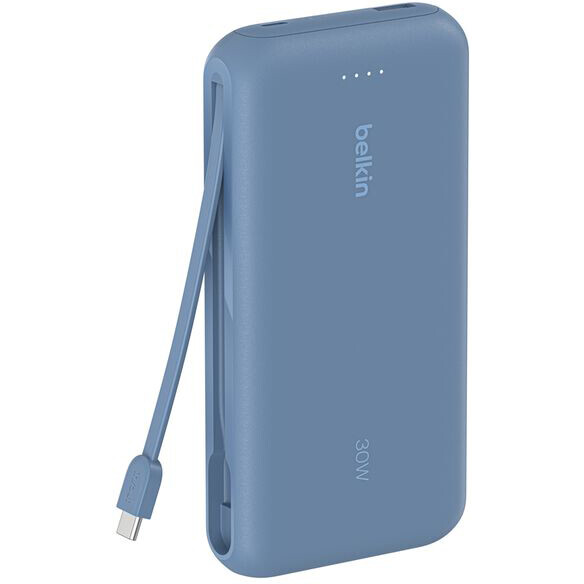 Внешний аккумулятор Belkin BoostCharge Power Bank 20K with Integrated Cable Blue - BPB024hqBL - фото 2