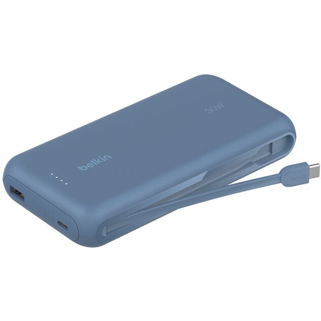 Внешний аккумулятор Belkin BoostCharge Power Bank 20K with Integrated Cable Blue - BPB024hqBL - фото 3