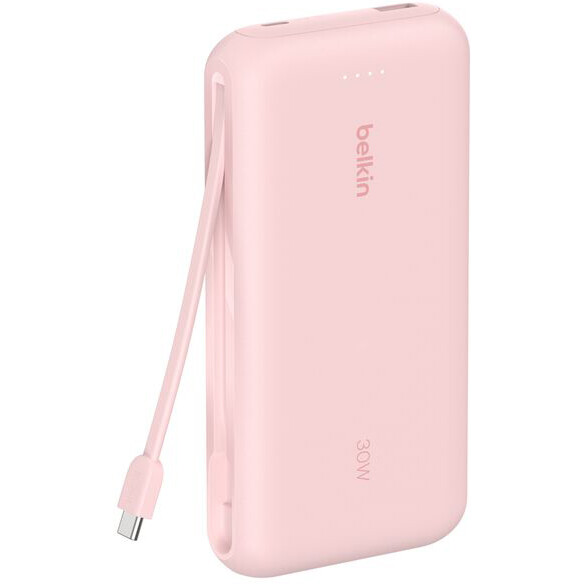 Внешний аккумулятор Belkin BoostCharge Power Bank 20K with Integrated Cable Pink - BPB024hqPK - фото 2