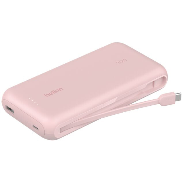 Внешний аккумулятор Belkin BoostCharge Power Bank 20K with Integrated Cable Pink - BPB024hqPK - фото 3