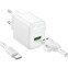 Сетевое зарядное устройство Borofone BAS42A Potential White + Type-C Cable - 6941991113802 - фото 3