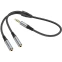 Разветвитель 3.5 Jack (M) - 2x 3.5 Jack (F), 0.25м, HOCO UPA21 Black - 6931474766809 - фото 3