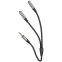 Разветвитель 3.5 Jack (M) - 2x 3.5 Jack (F), 0.25м, HOCO UPA21 Black - 6931474766809 - фото 4