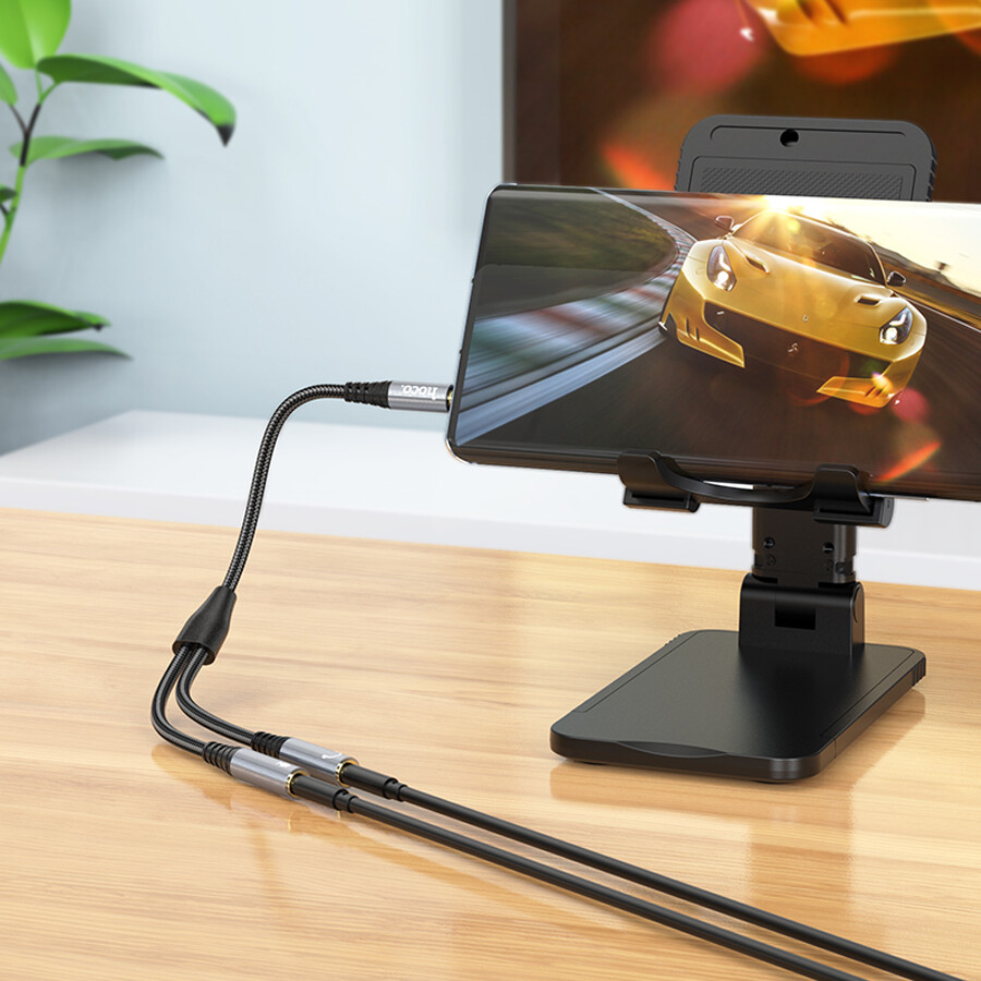 Разветвитель 3.5 Jack (M) - 2x 3.5 Jack (F), 0.25м, HOCO UPA21 Black - 6931474766809 - фото 8