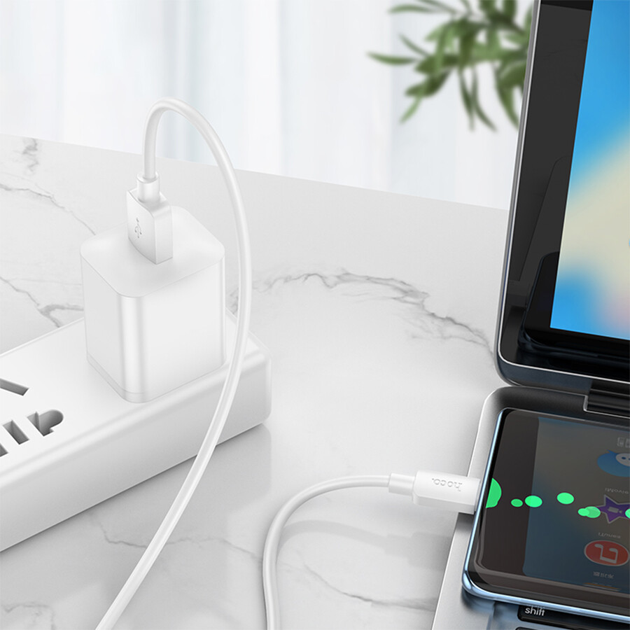 Кабель USB - USB Type-C, 1м, HOCO X96 Hyper 27W White - 6931474799098 - фото 4